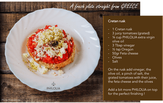 Dakos rusk with tomato and feta cheese